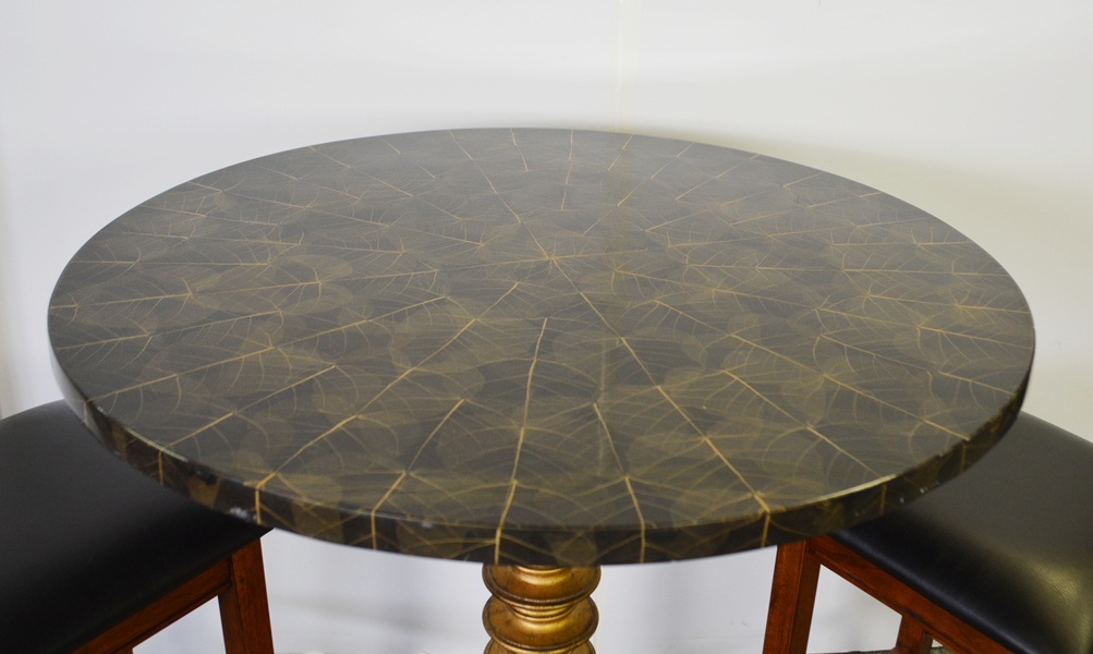 Harden Round High Table and Two Stools EBTH