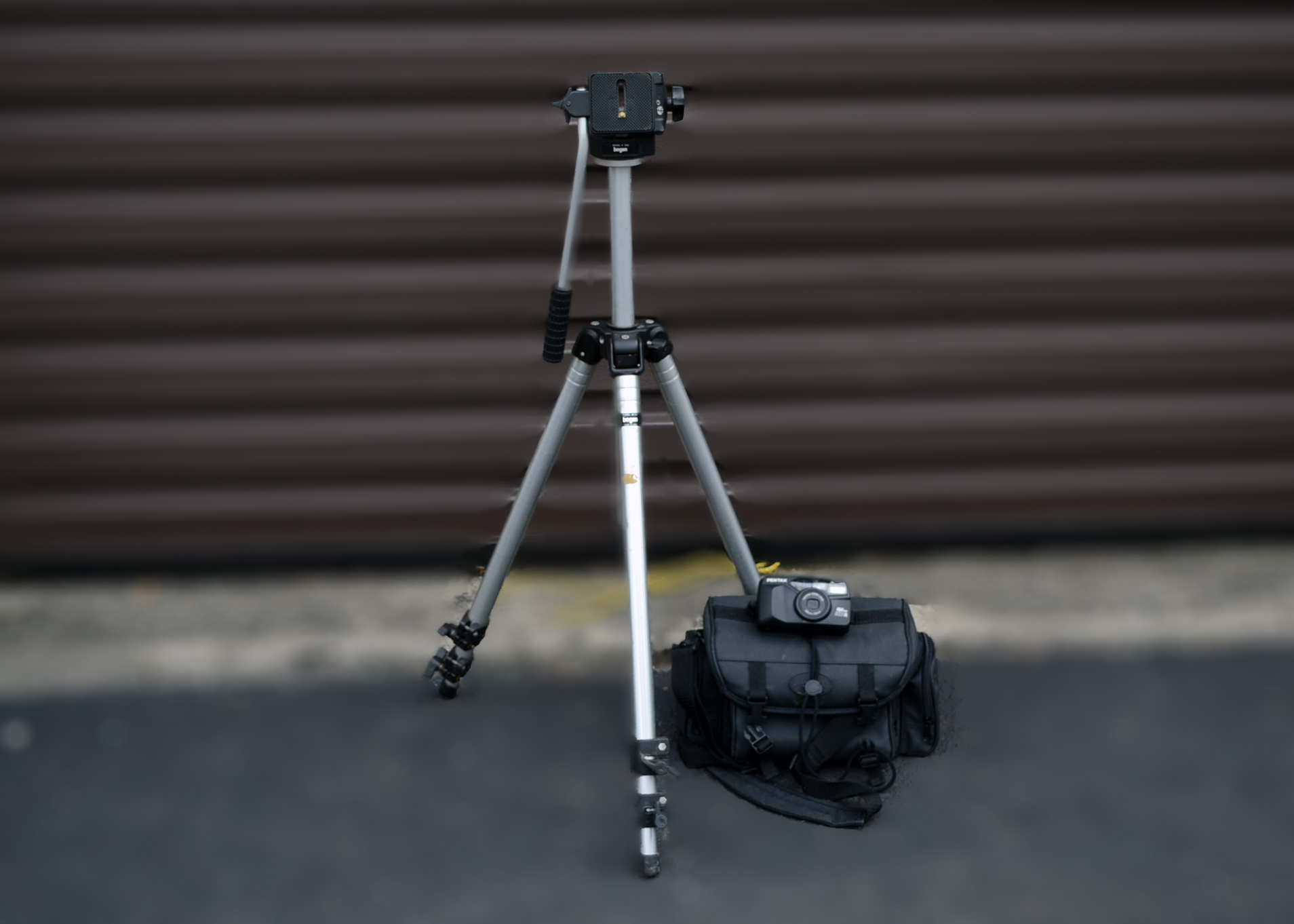 Bogen Tripod and Pentax PointandShoot Camera EBTH