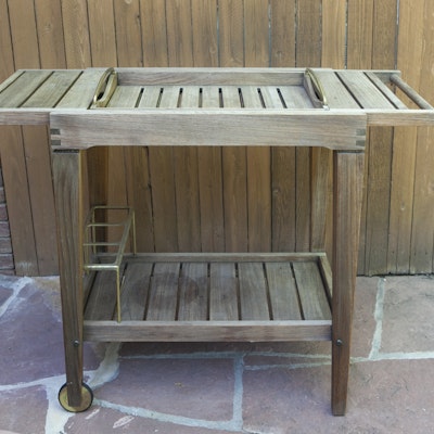 Patio Furniture Auction Outdoor And Garden Decor Auctions In Smith And Hawken Teak Patio Serving Table