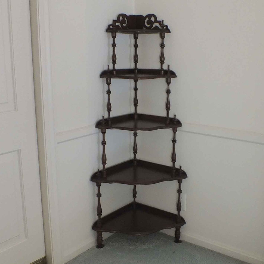 Corner Wood Curio Bric A Brac Shelf Ebth Corner Wood Curio Bric A Brac Shelf Ebth