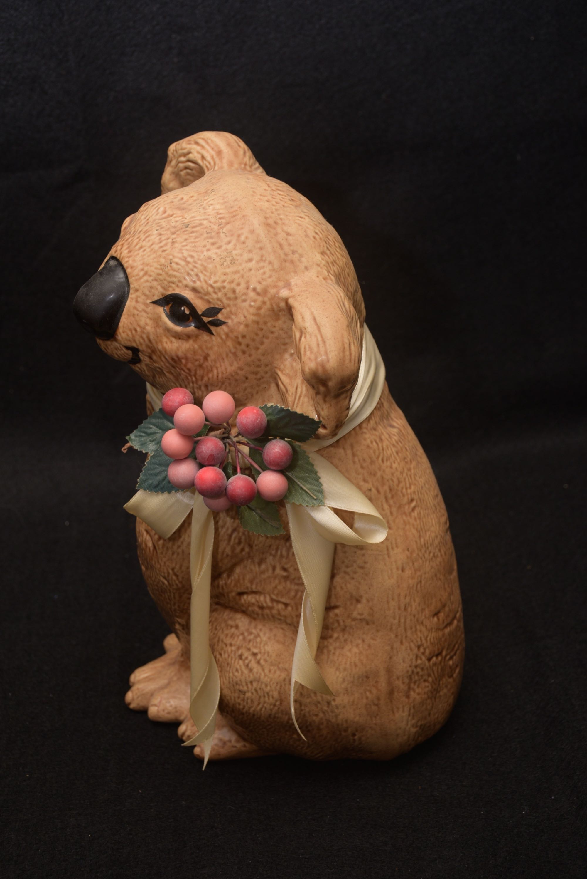 Glazed Ceramic Smiling Koala Bear Statue EBTH