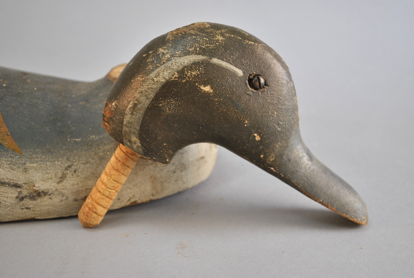 Vintage Hand-Carved Duck Decoy with Removable Head | EBTH