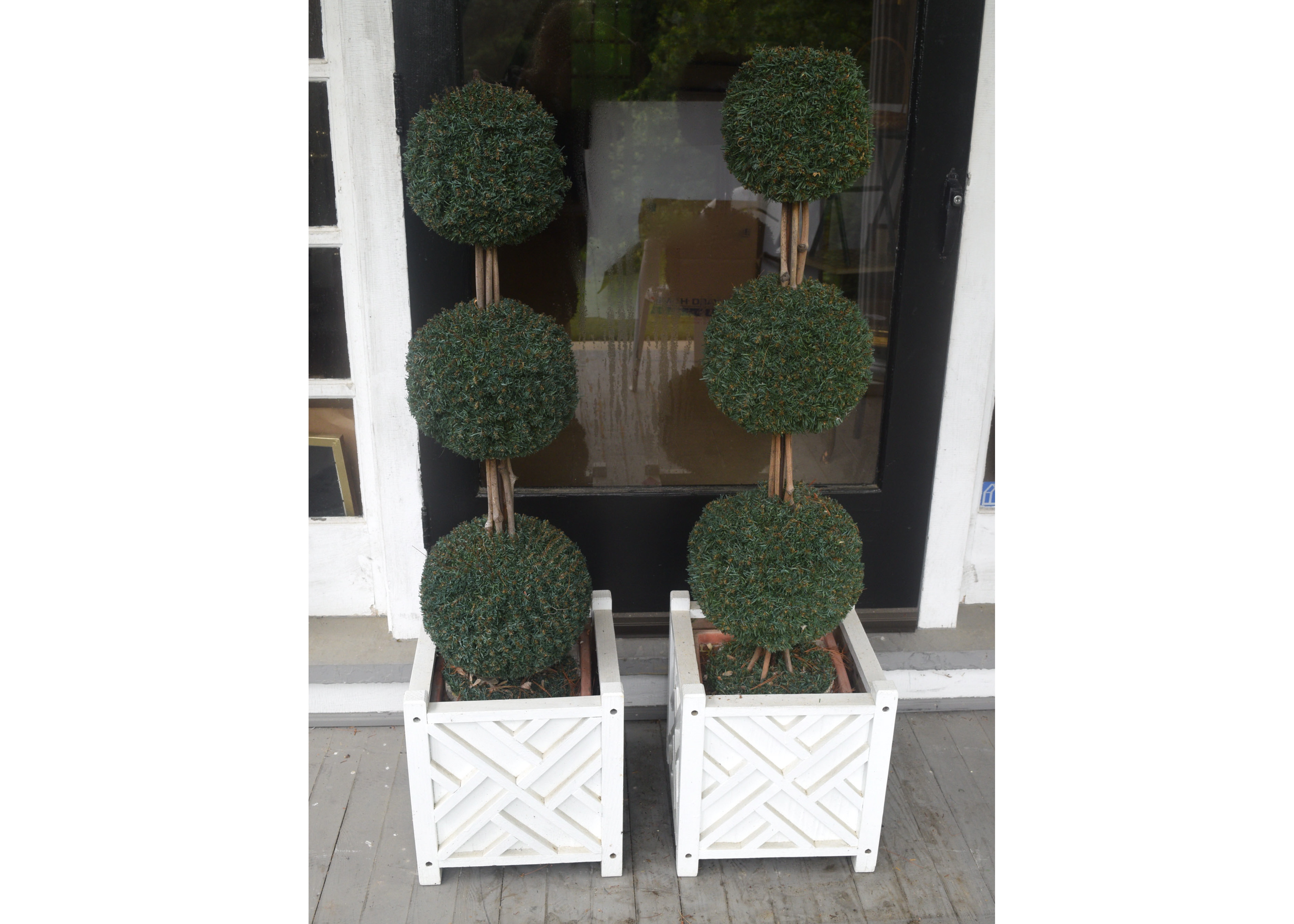 Pair of Artificial Topiary Trees EBTH