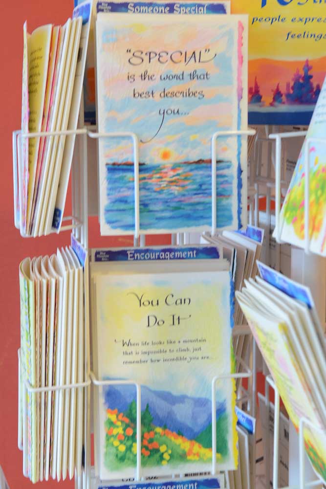 Blue Mountain Greeting Cards and Display Rack EBTH