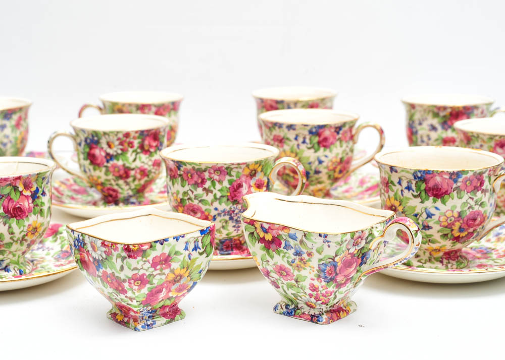 Royal Winton "Summertime" Cups and Saucers EBTH