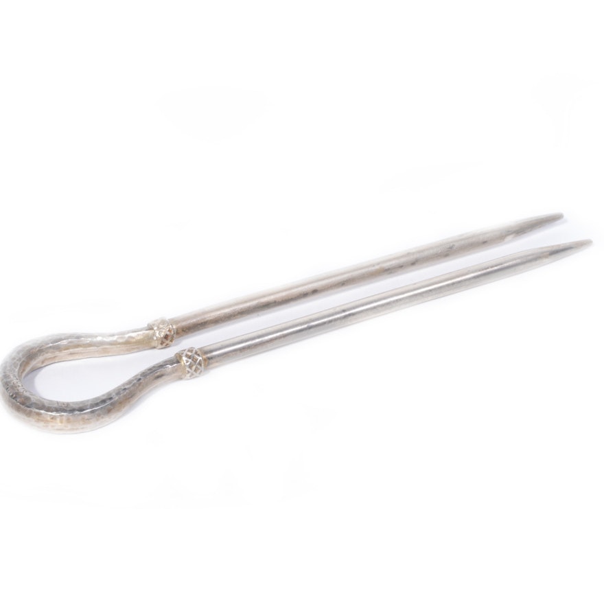 Vintage Sterling Silver Hair Pin Ebth