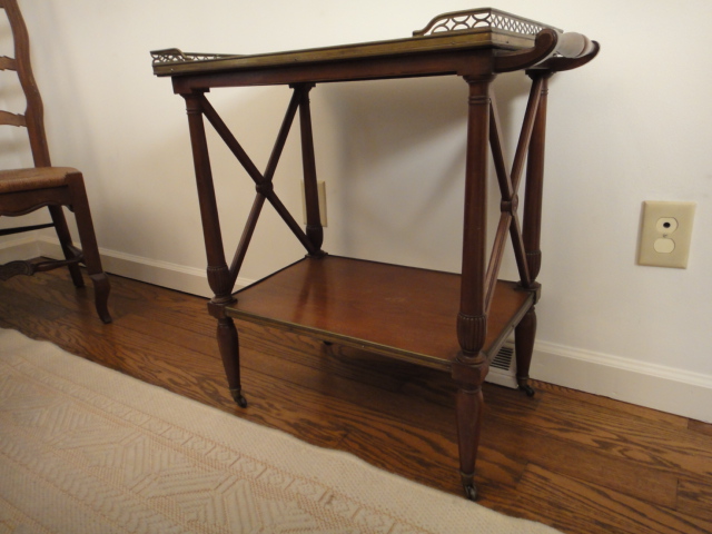 Vintage Marble Top Serving Cart EBTH