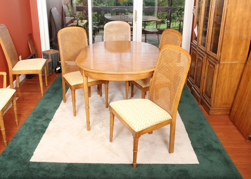 Burlington House Furniture Dining Table And Chairs Ebth