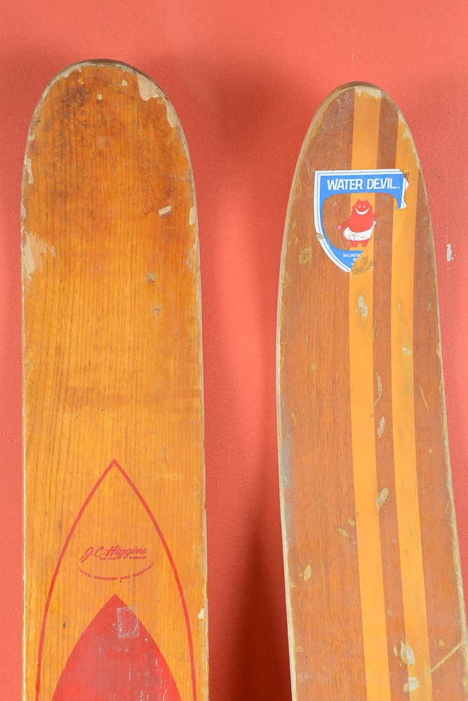 Group of Vintage Wooden Water Skis EBTH