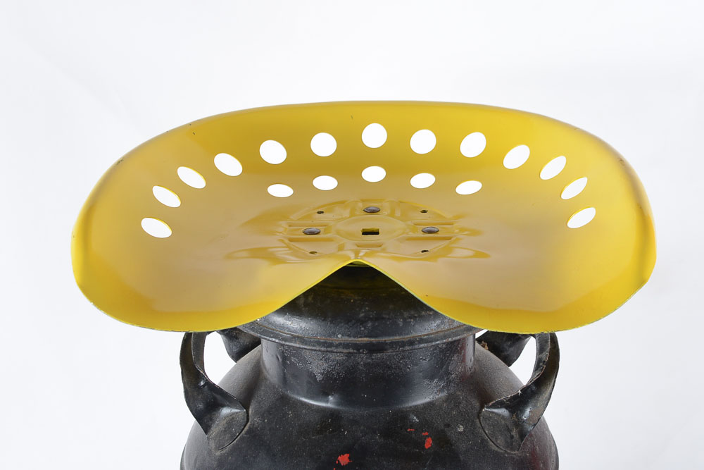 Milk CanTractor Seat Stool EBTH