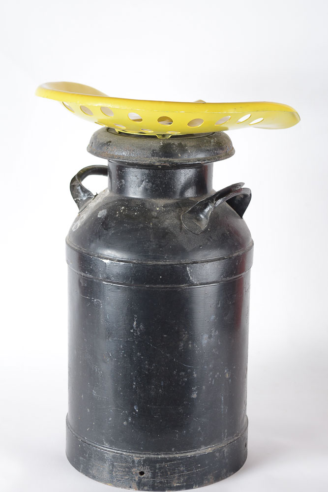 Milk CanTractor Seat Stool EBTH