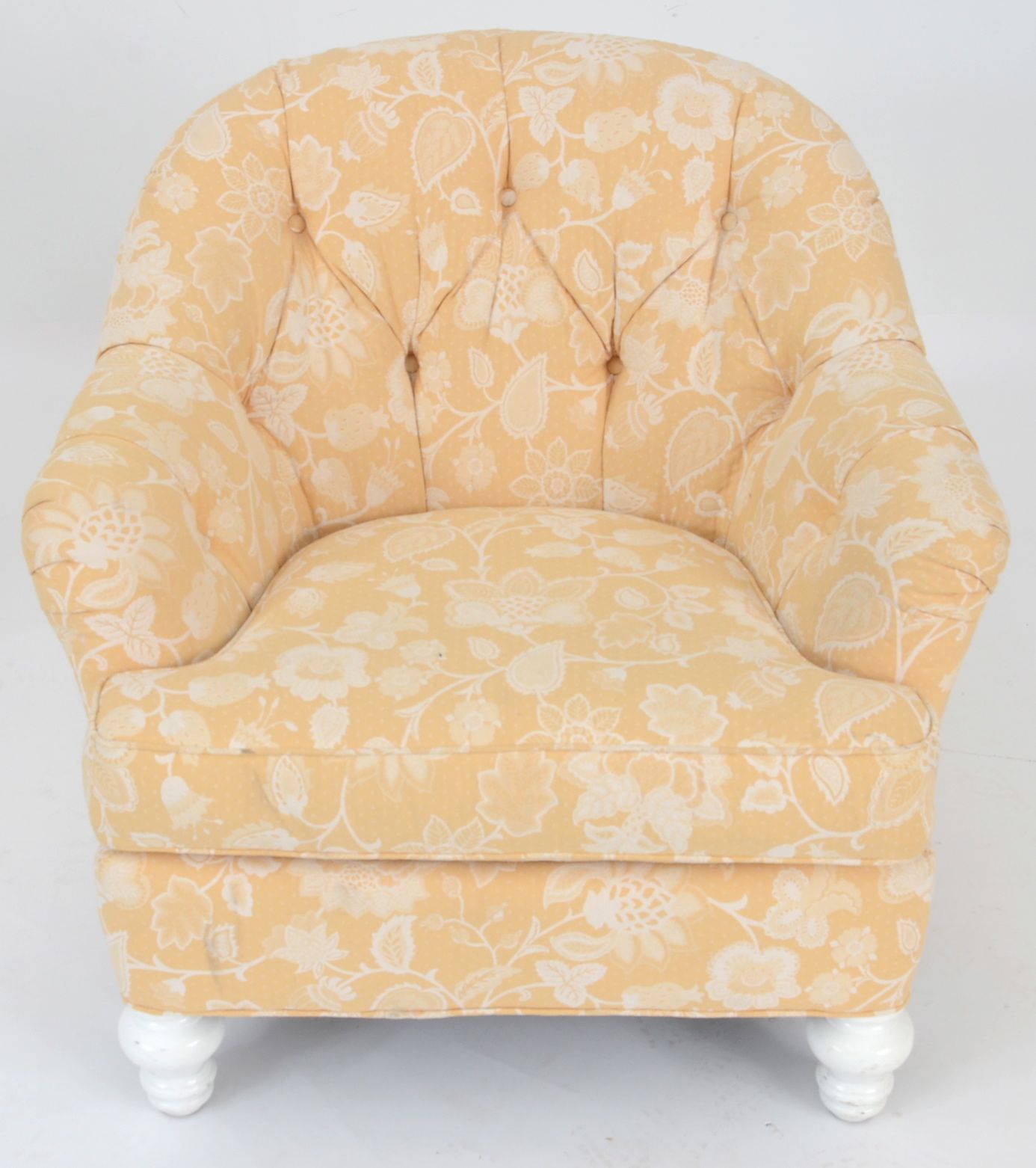 Yellow Armchair with Footstool EBTH
