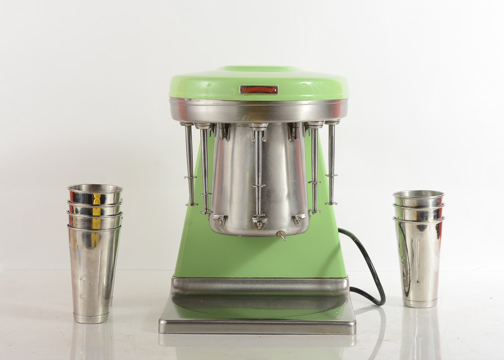 FiveSpindle Multimixer Milkshake Machine and Stainless Steel Cups EBTH