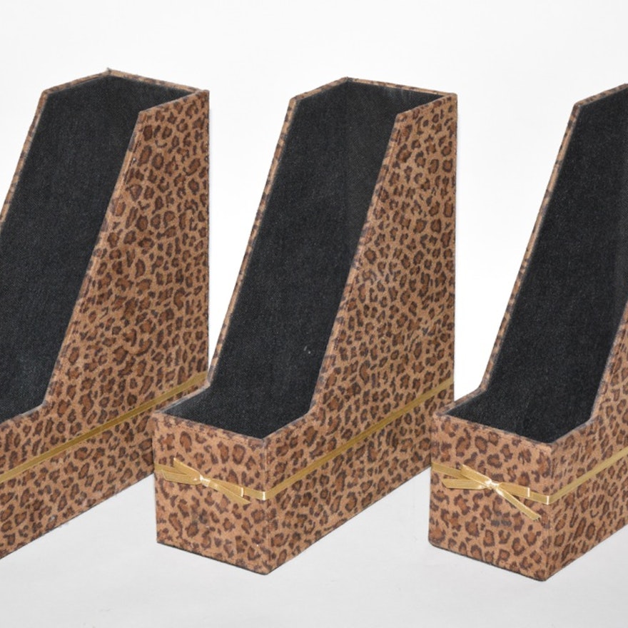 Set Of Three Decorative Magazine Holders EBTH Beauteous Decorative Magazine Holders Set Of Three Decorative Magazine Holders EBTH Beauteous Decorative Magazine Holders