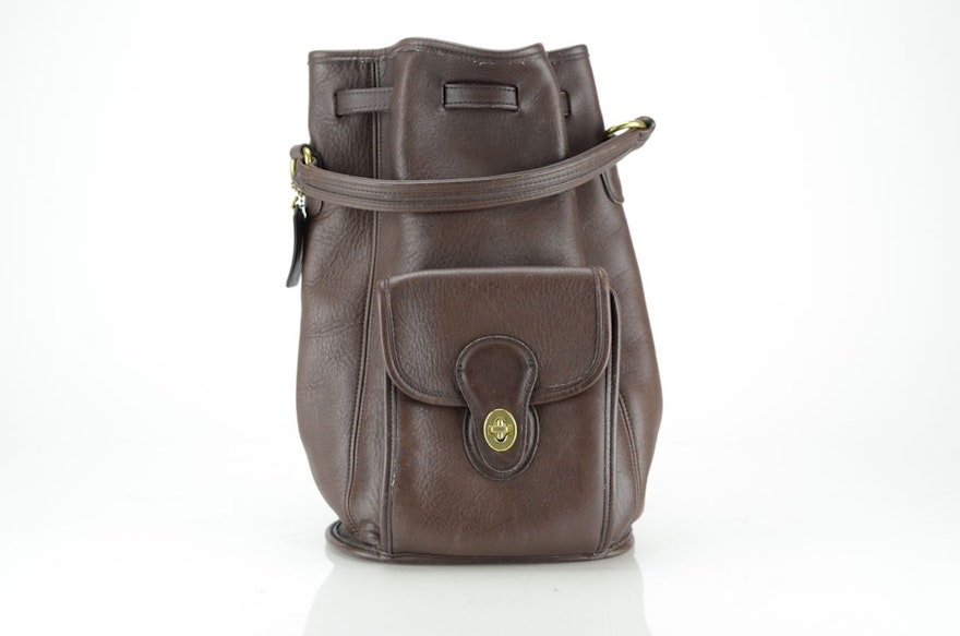 Coach Brown Leather Sling Bag : EBTH