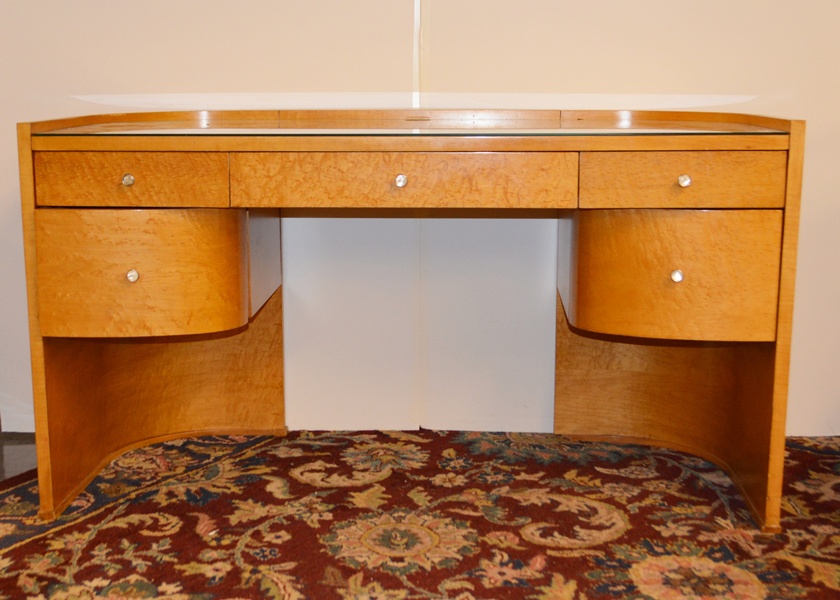 Birds Eye Maple Desk By Bernhardt For Martha Stewart Signature Ebth