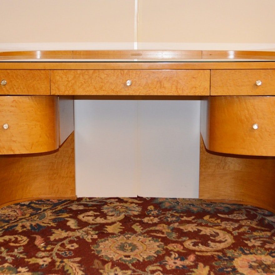 Birds Eye Maple Desk By Bernhardt For Martha Stewart Signature Ebth