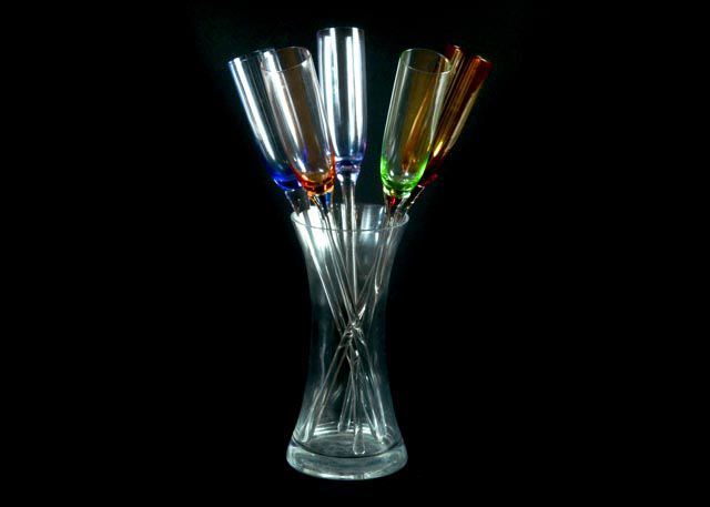 long stem champagne flutes vase