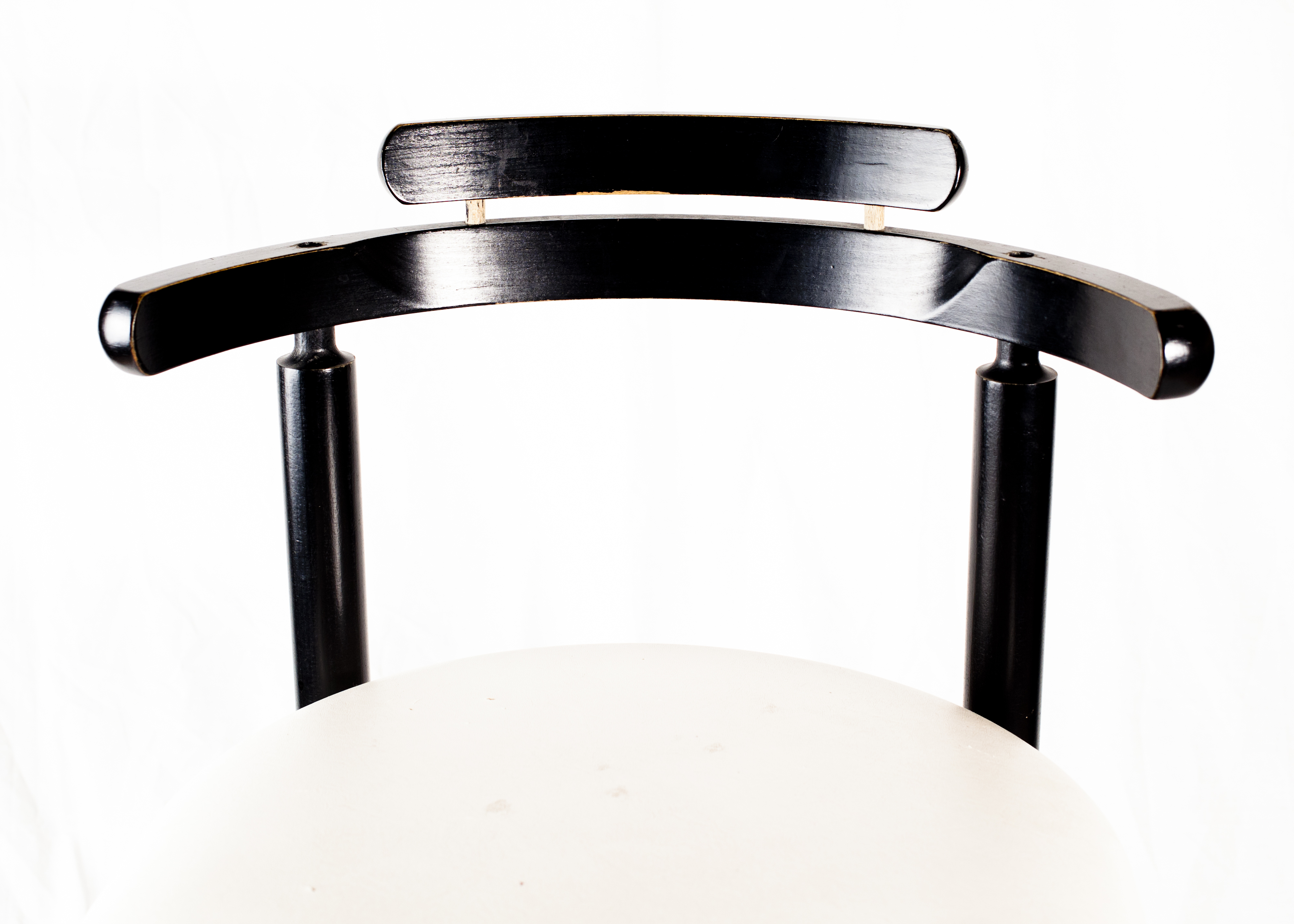 Three Black and White Counter Height Chairs EBTH