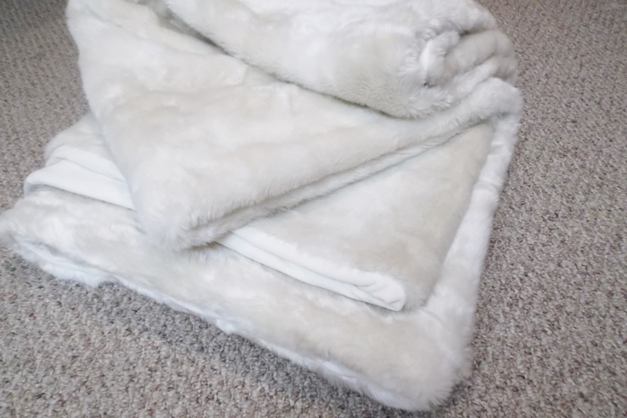 Restoration Hardware Faux Fur Throw EBTH