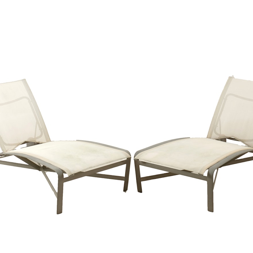 Brown Jordan Meridian Collection Pair Of Adjule Chaises Ebth Brown Jordan Meridian Collection Pair Of Adjule Chaises