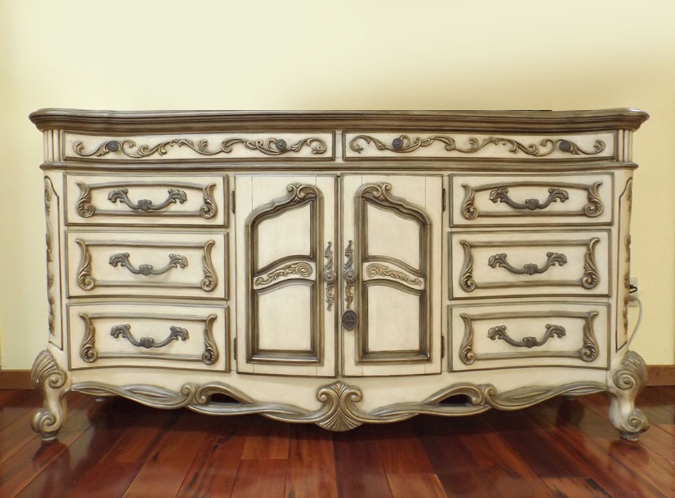 French Provincial Style Credenza By Michael Amini Ebth