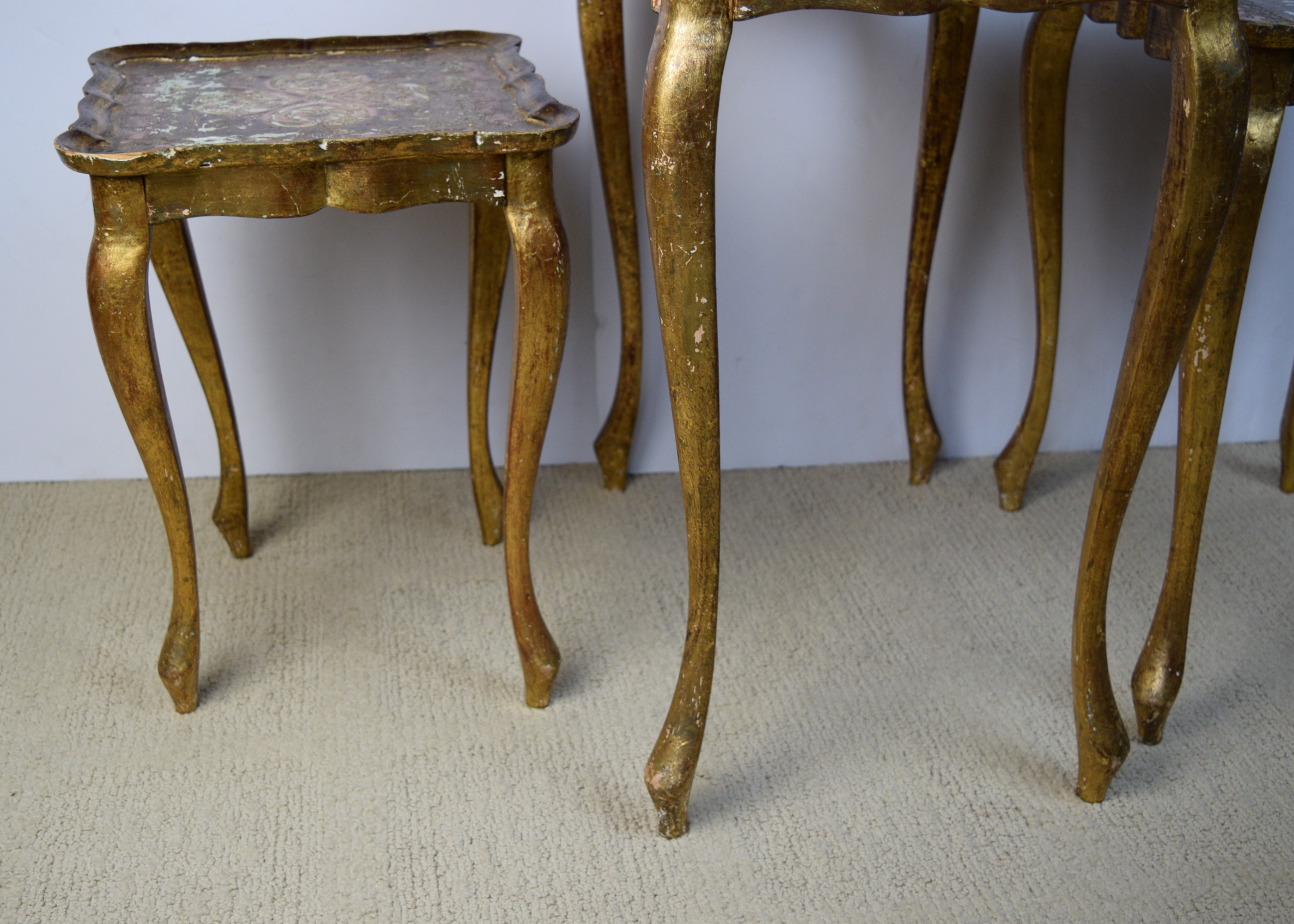 Vintage Gold Nesting Tables EBTH