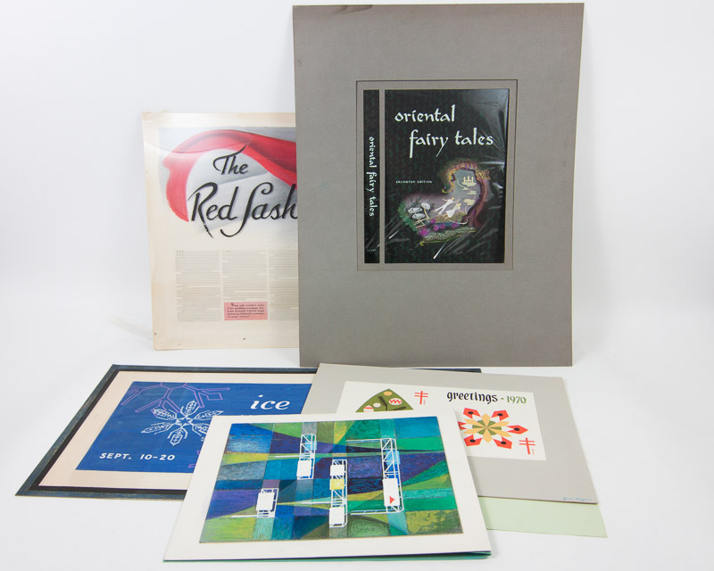 MidCentury Commercial Graphic Design Artworks EBTH