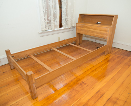 Vintage A. Brandt Ranch Oak Twin Bed EBTH