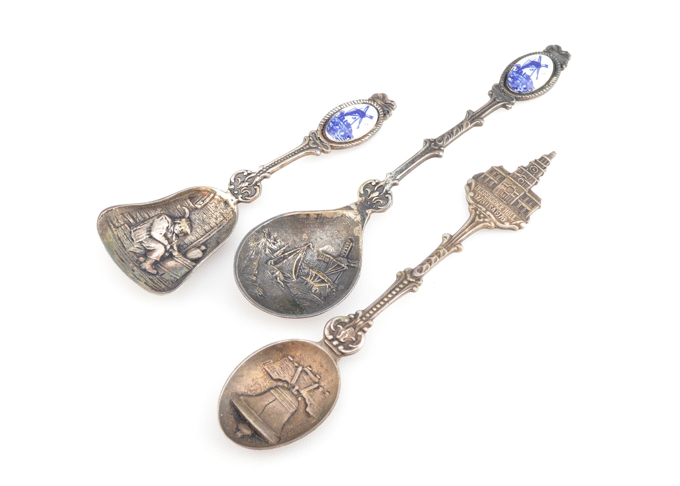 Silver Plated Souvenir Spoons from Holland EBTH