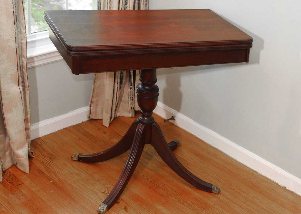 Duncan Phyfe Style Gaming Table EBTH