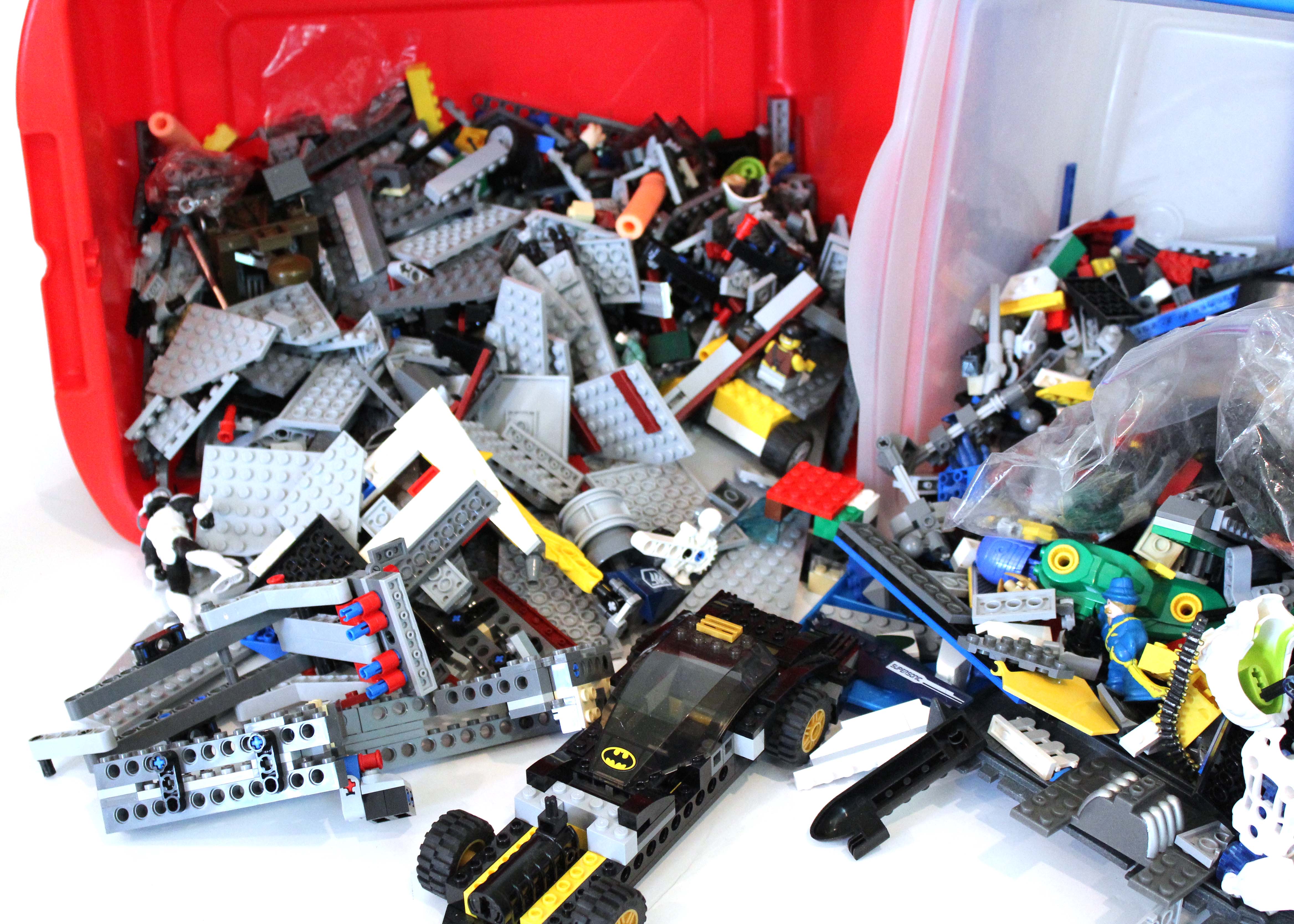 Pair of Bins with Legos EBTH