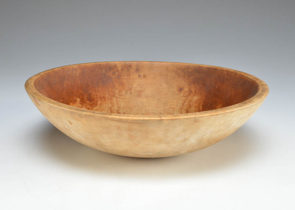 Antique Parrish Wooden Dough Bowl EBTH