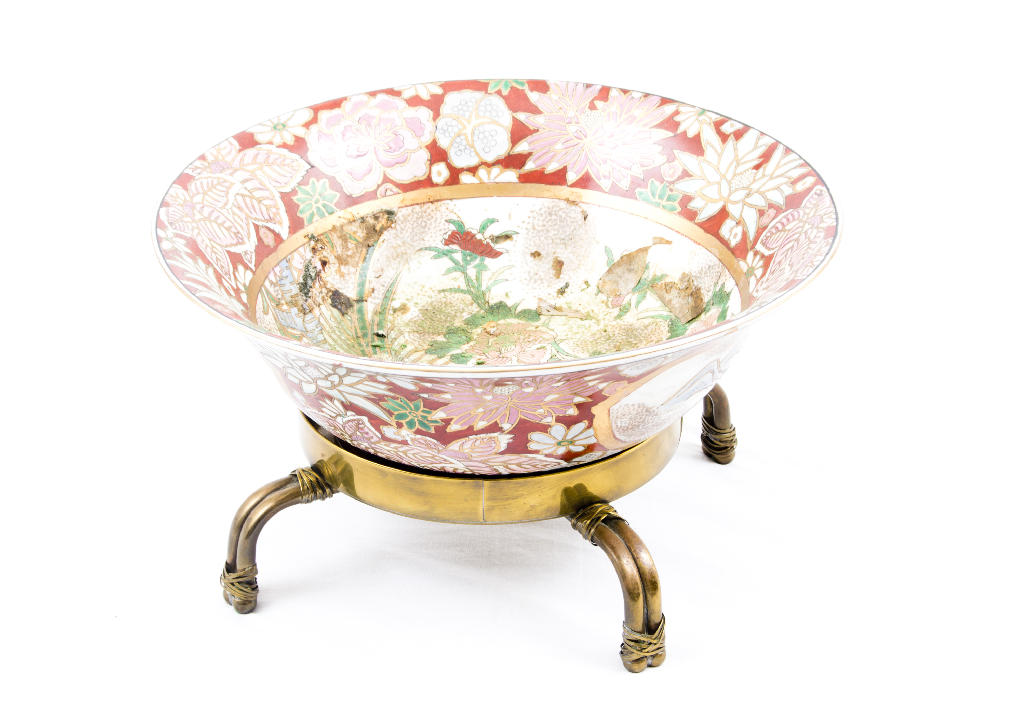 Large Asian Decorative Bowl on Stand | EBTH