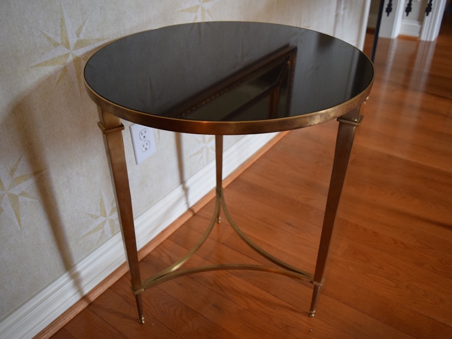 Granite Top Round Side Table : EBTH