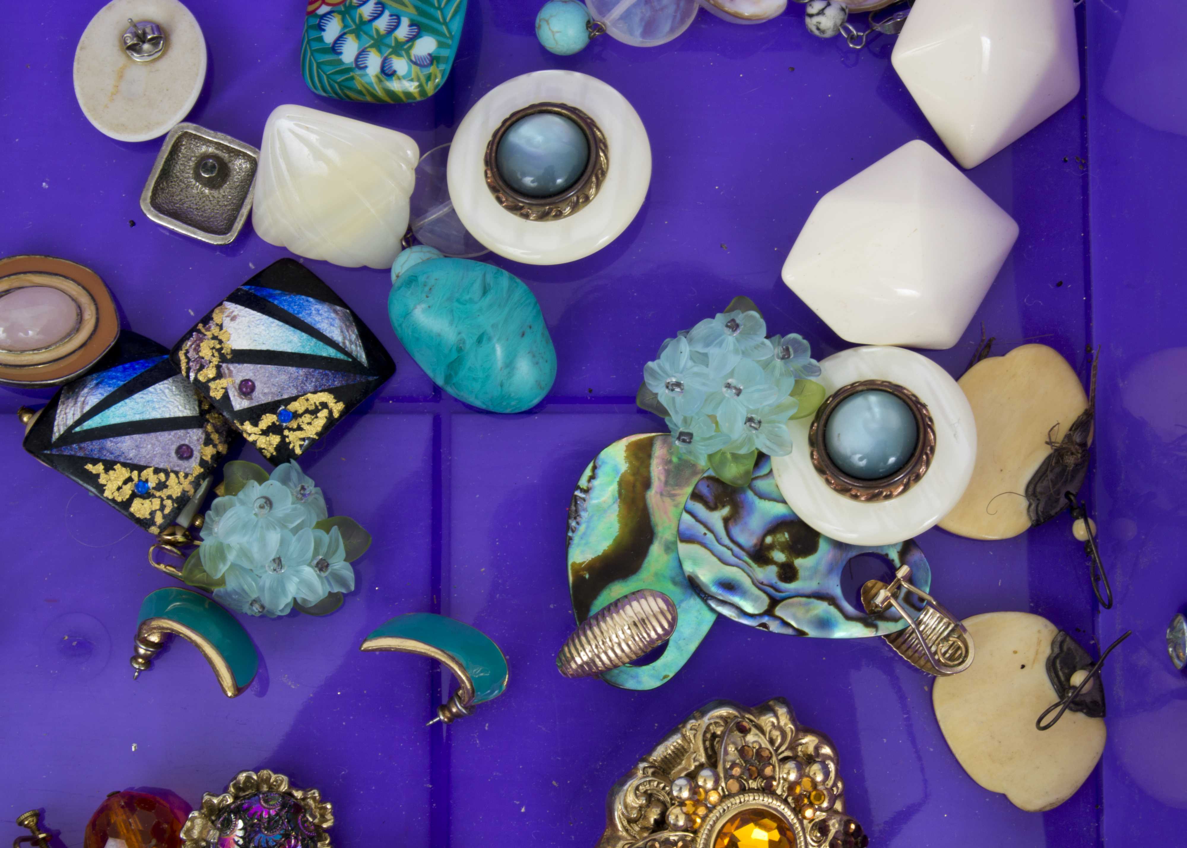 Colorful Costume Earring Collection EBTH