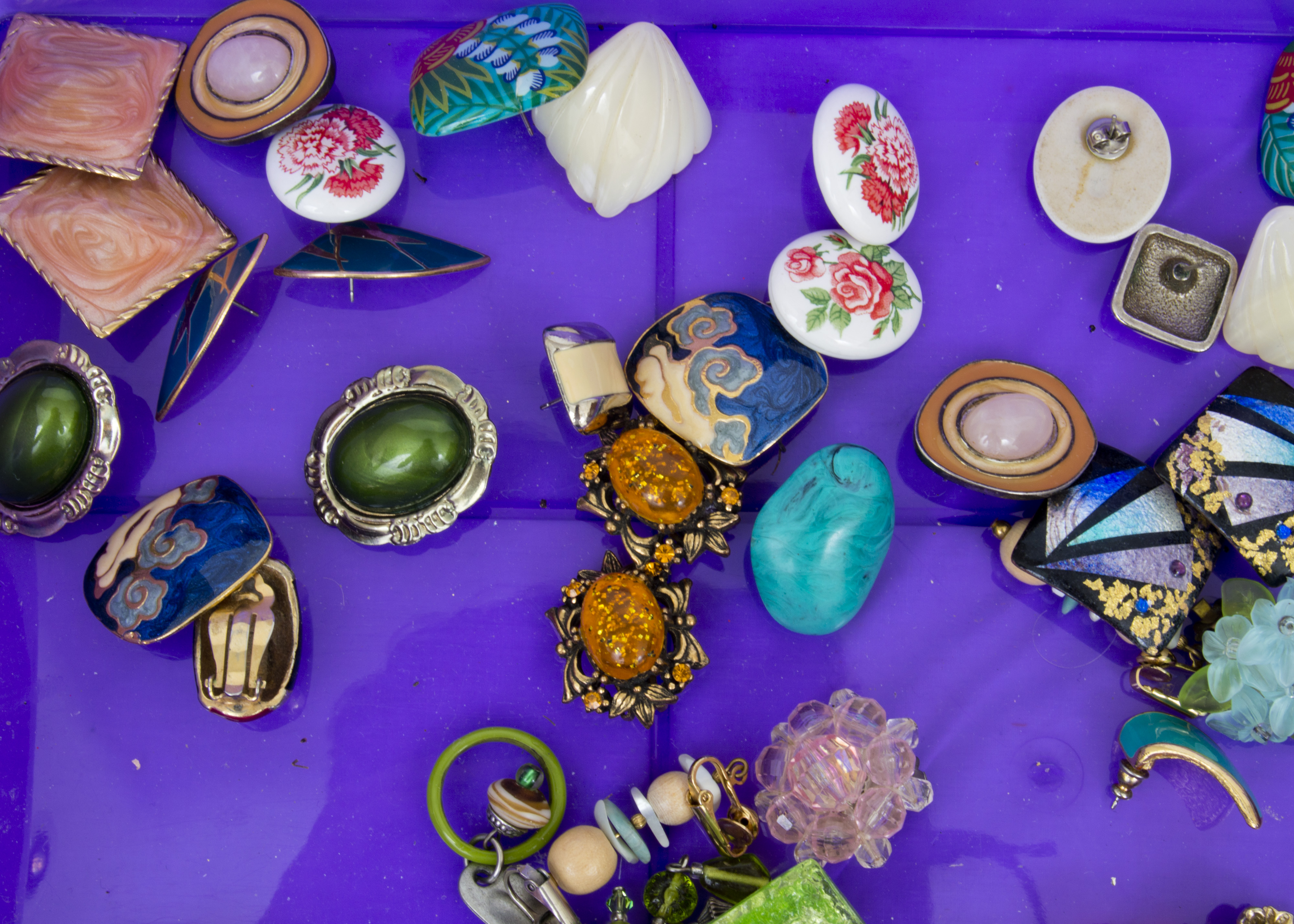 Colorful Costume Earring Collection EBTH