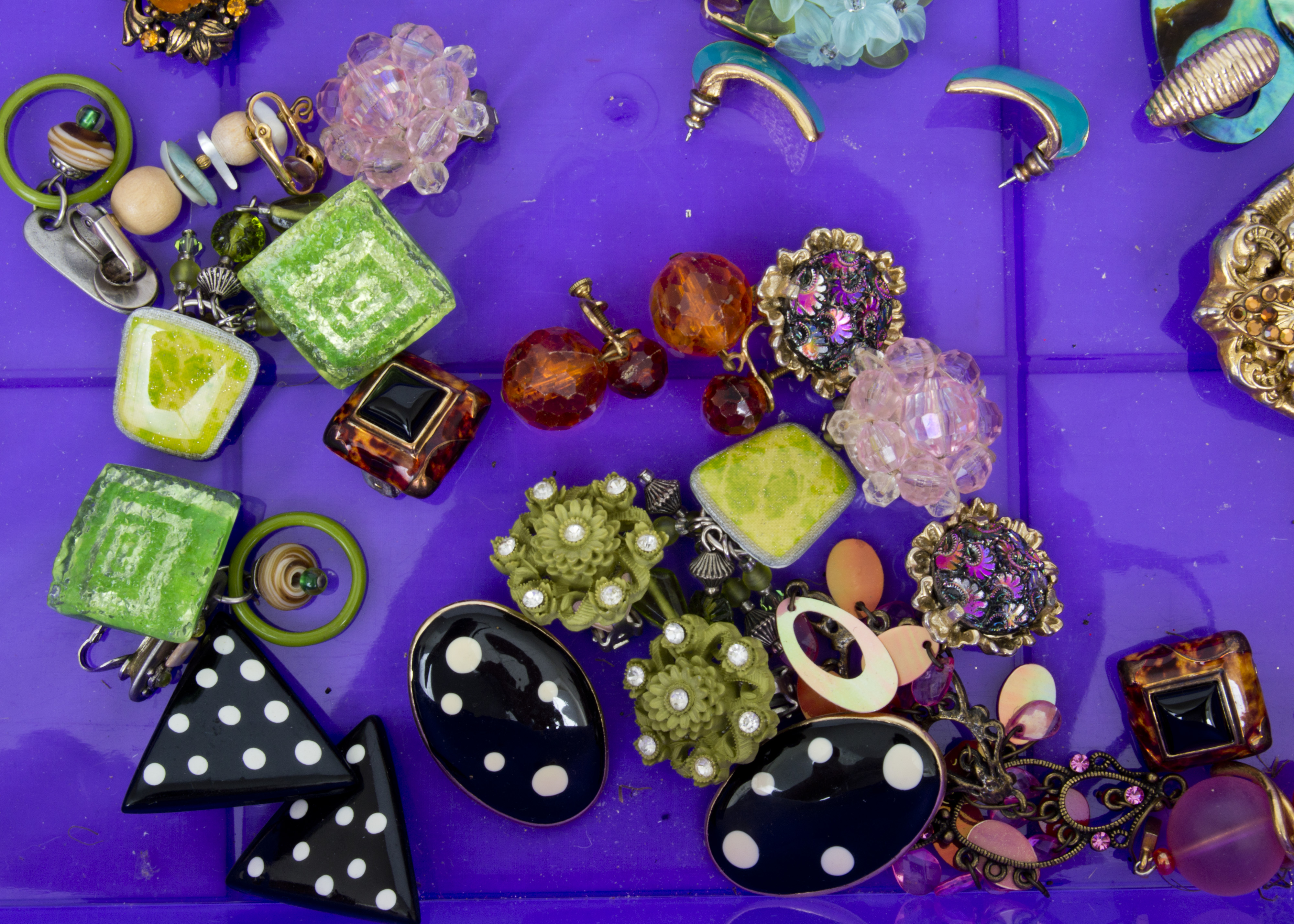 Colorful Costume Earring Collection EBTH