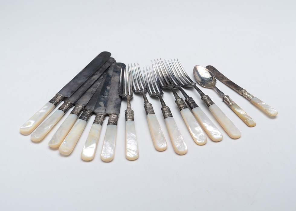 Antique Mother of Pearl Handle Flatware EBTH