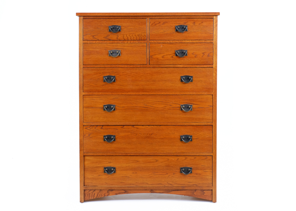 Thomasville Oak Mission Style Chest of Drawers EBTH