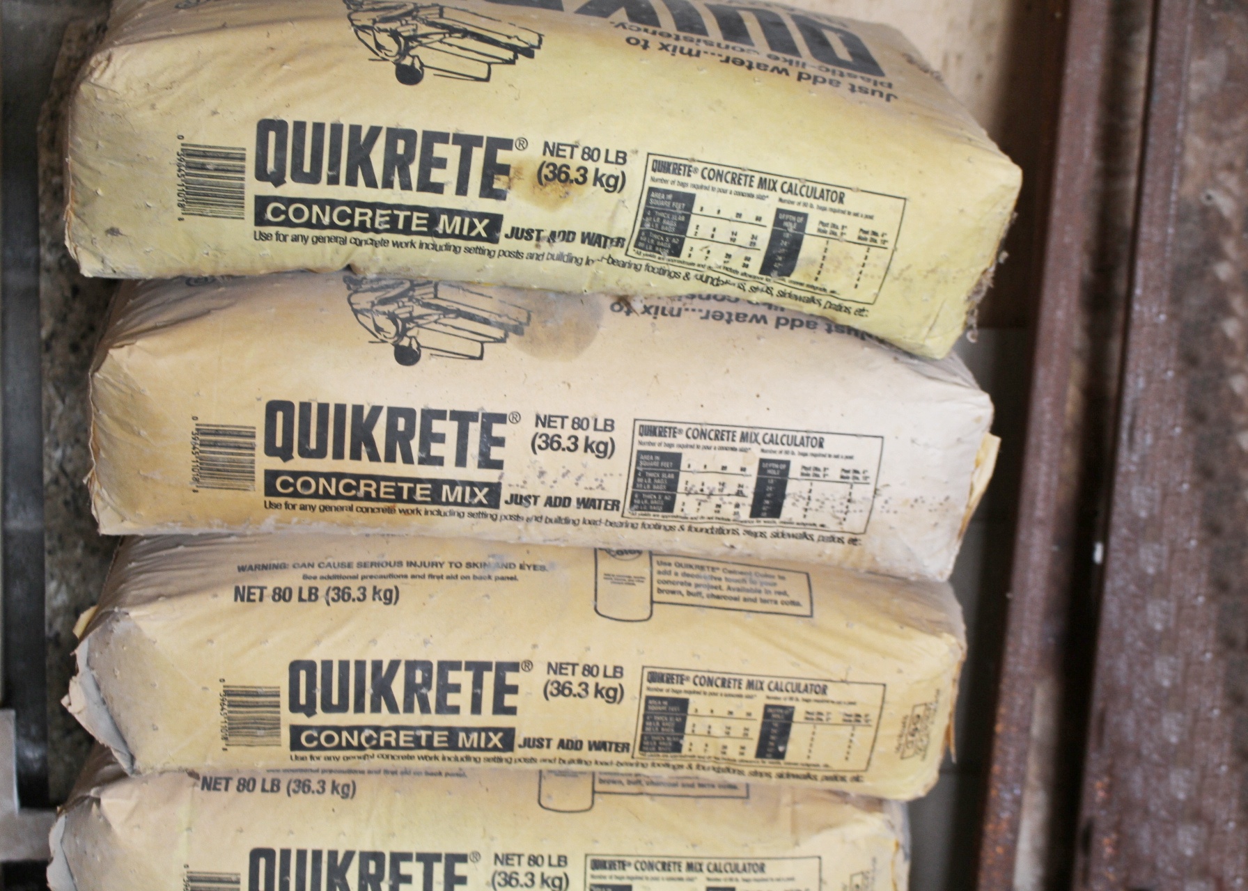 Six 80 lb. Quikrete Bags EBTH