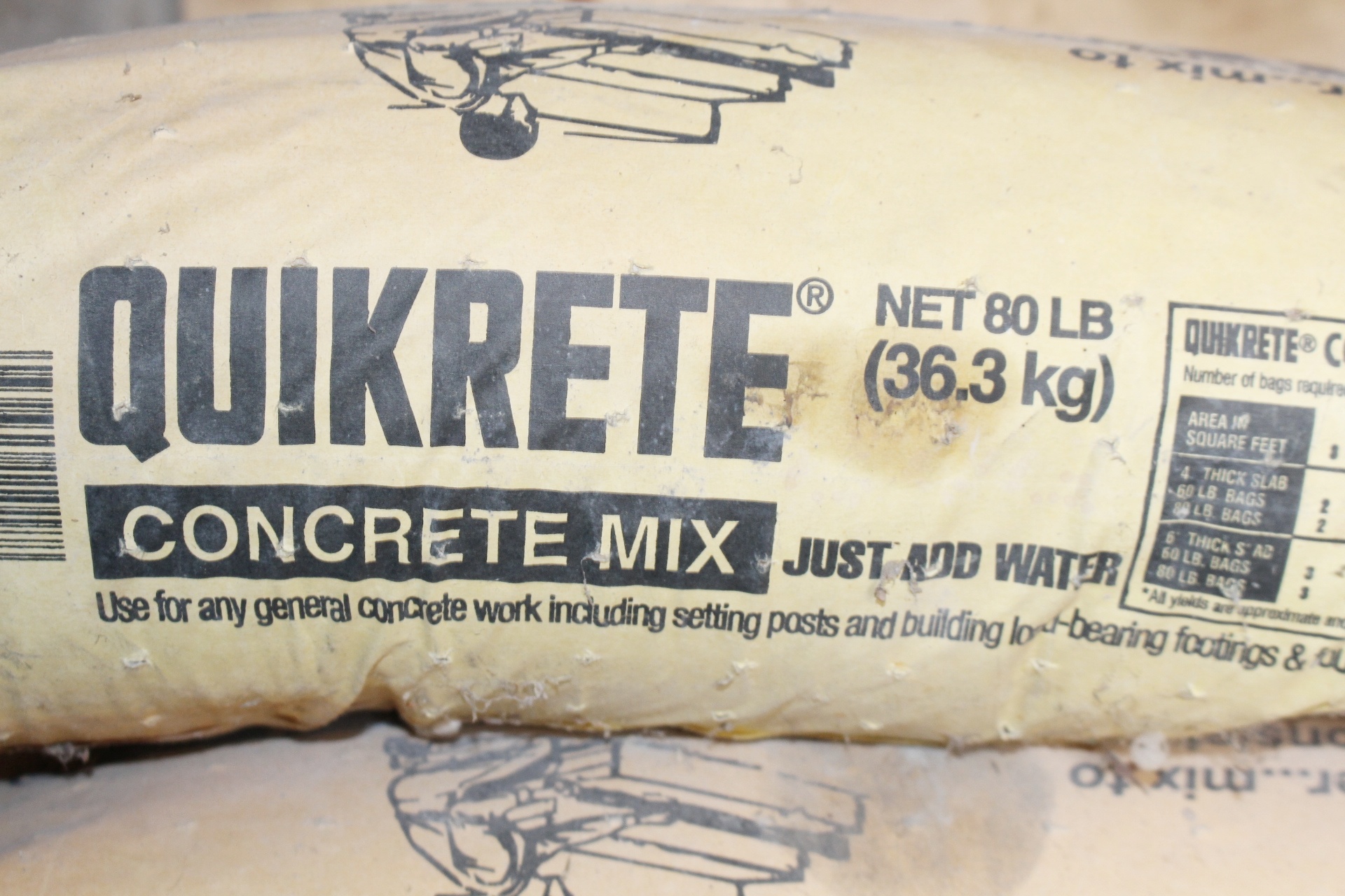 Six 80 lb. Quikrete Bags EBTH