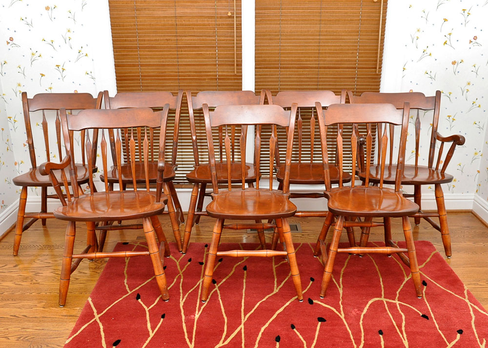 S Bent And Bros Colonial Style Chairs Ebth