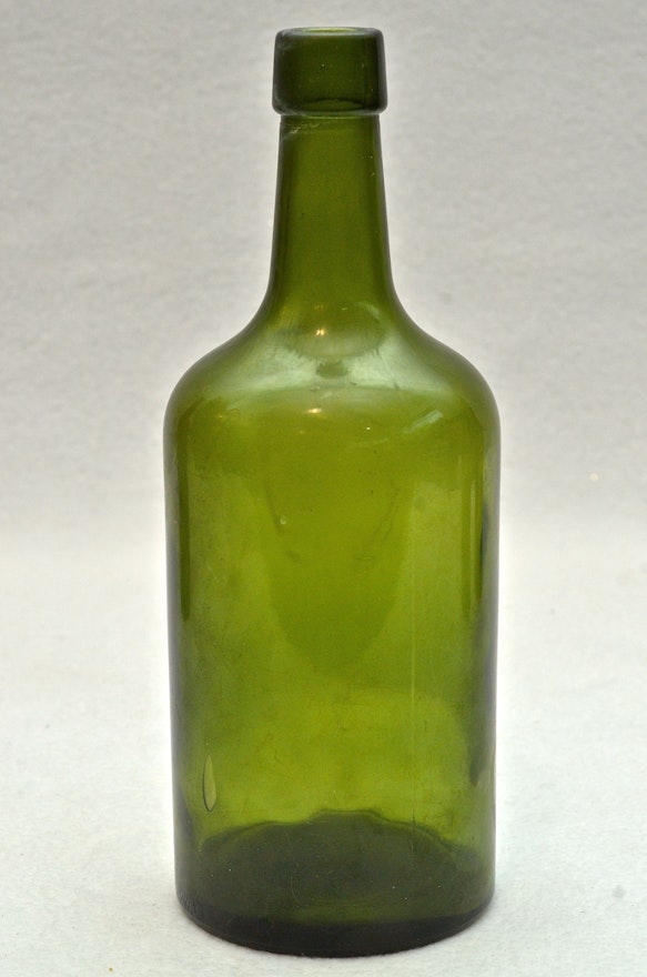 Vintage Green Glass Ron Bacardi Santiago De Cuba Bottle ...
