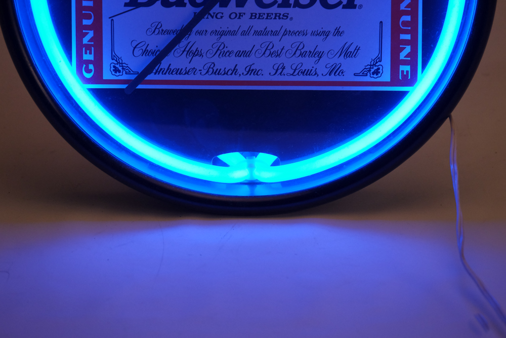 Budweiser Neon Wall Clock EBTH
