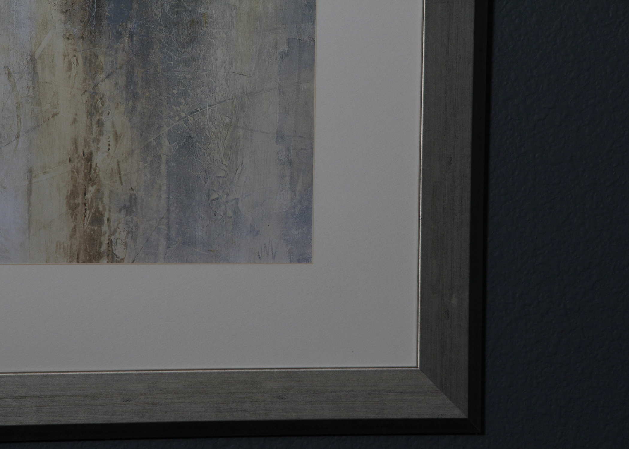 Abstract Art Print in Silver Frame EBTH