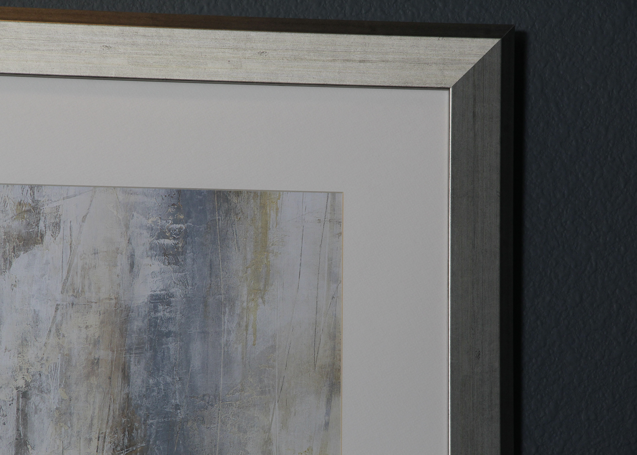 Abstract Art Print in Silver Frame EBTH