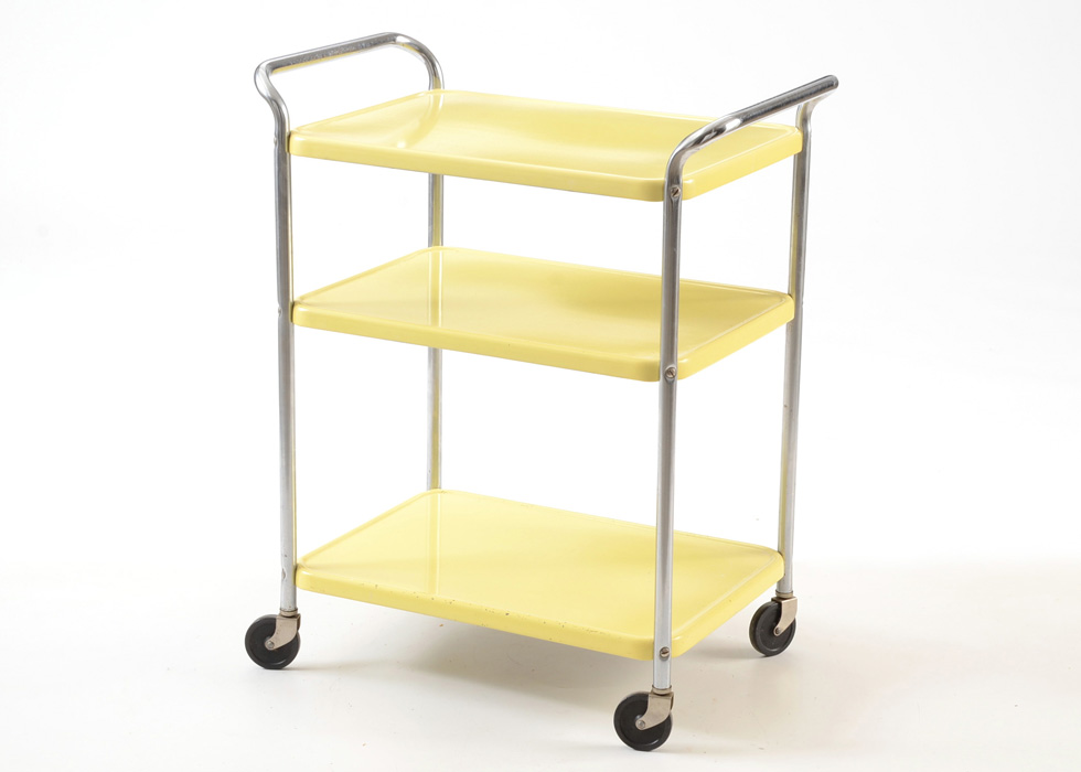 Mid Century Cosco Rolling Metal Utility Cart EBTH