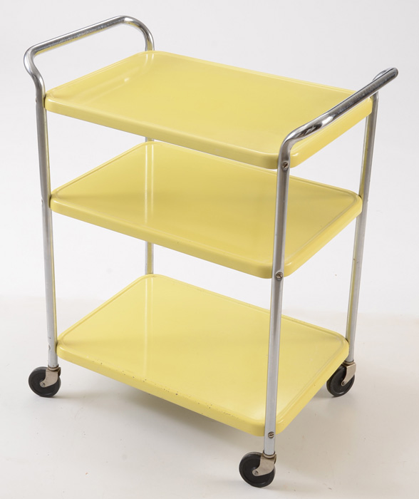 Mid Century Cosco Rolling Metal Utility Cart EBTH