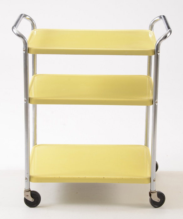 Mid Century Cosco Rolling Metal Utility Cart EBTH